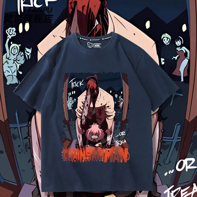 

Chainsaw Man Anime Cosplay T-shirt Short Sleeve Unisex Men TEE