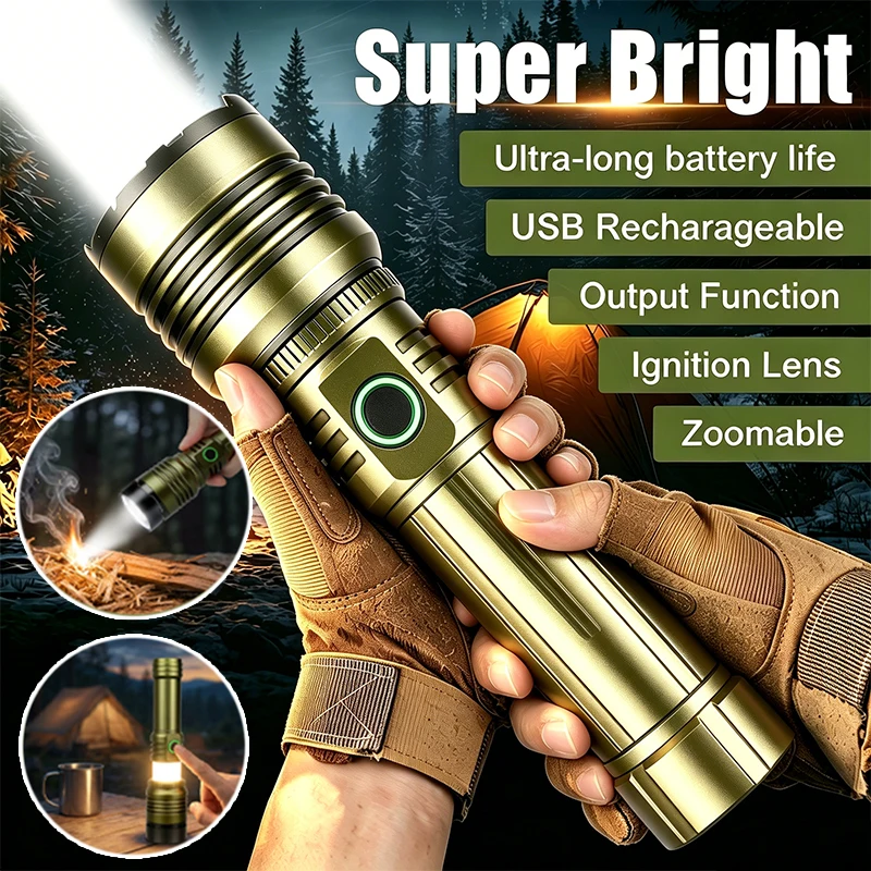 Ultra Powerful Flashlight Concentrating Ignition Flashlight 