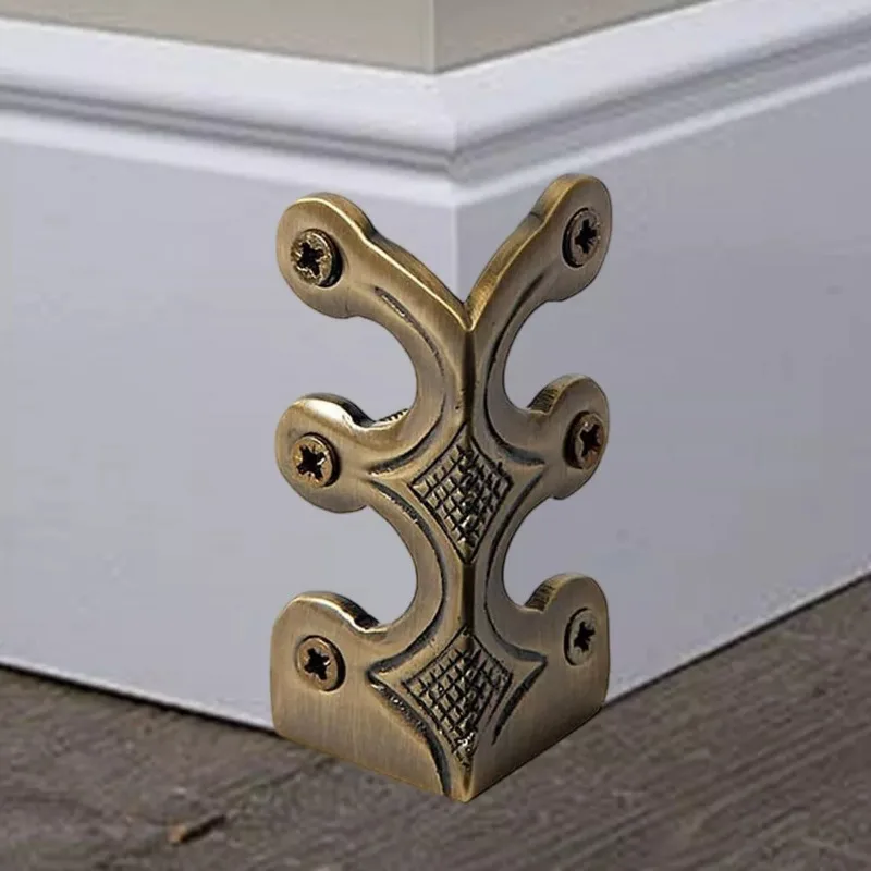 6/12PCS Vintage Corner Brackets Iron Decorative Corner Guard Base Board Protectors Edge Cover DIY - view 3
