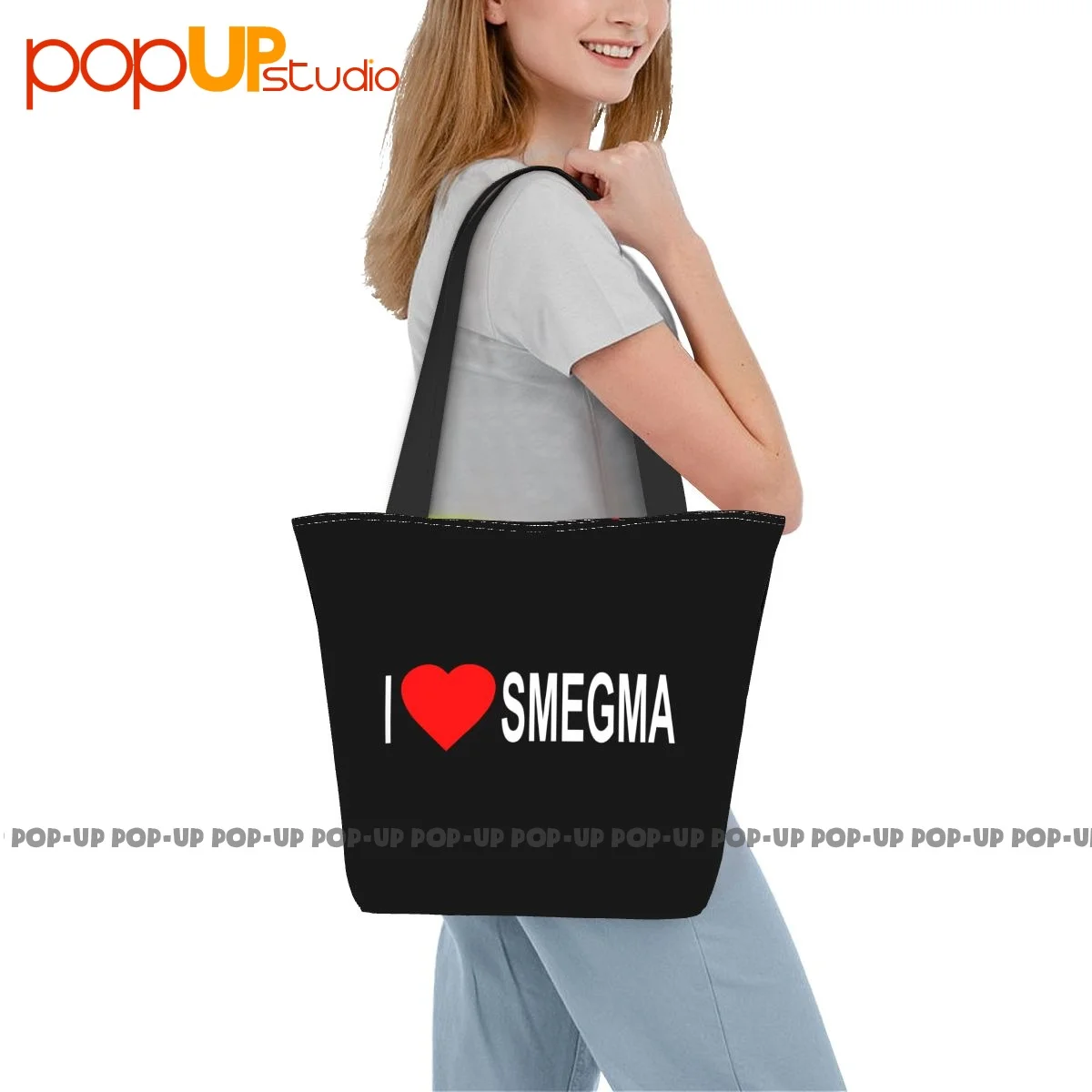 I Love Smegma Funny Jewish Casual Handbags Reusable Shopping Bag Shopper Purses