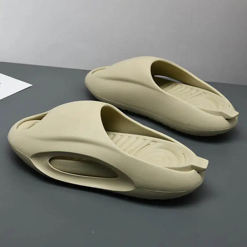 

Men's Summer Outdoor Wear Casual Beach Thong Slippers Anti-Slip Wear-Resistant Thick Bottom EVA Flat Breathable Slip-On Shoes