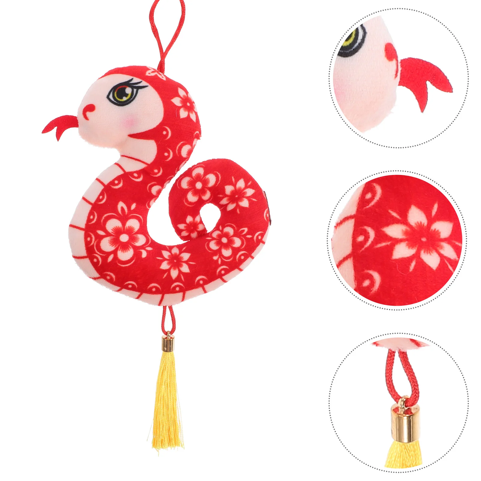 

Snake Pendant Giant Stuffed Animal Fake Plush Toy Car Mirror Hanging Decoration Year of Snake Mascot Realistic Toys Chinese