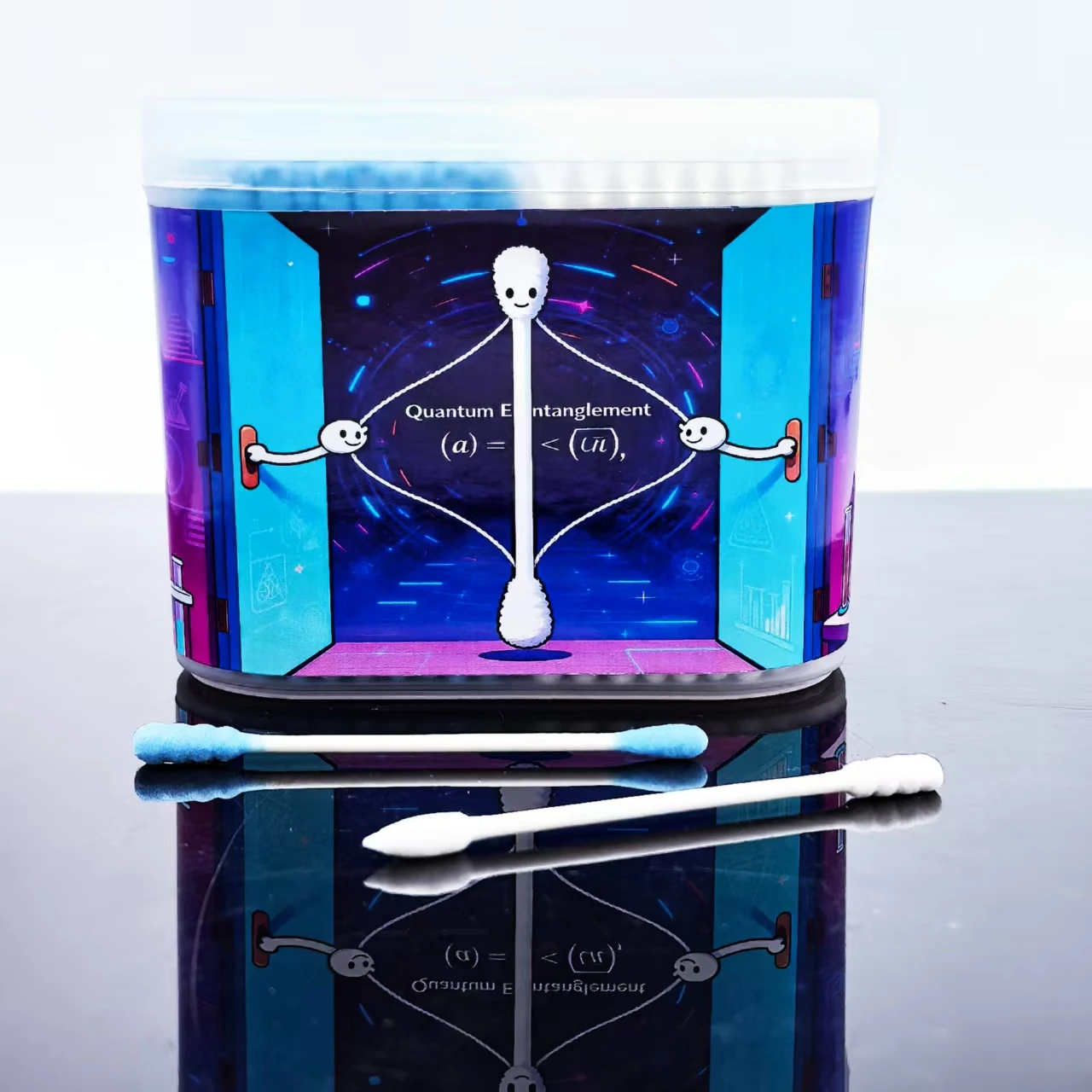 300개/600개 핑크 및 블루 양면 면봉, 과학 실험실용 면봉, 선물용 면봉