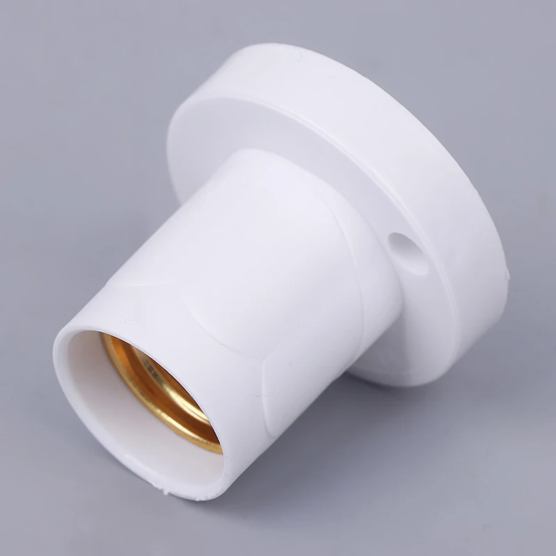 1pcs Rotatable Straight Oblique E27 Lamp Holder 10A Flat Screw Led Lighting Bulb Head Base 230V White