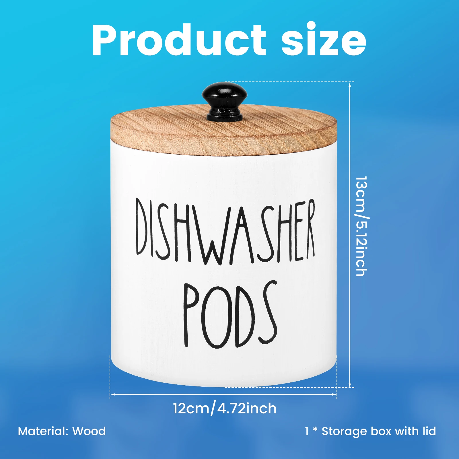 Laundry Pods Container with Lid Stylish Dishwasher Tablet Container Dishwasher Storage Box Holds Sealed Scent Beads Organizer