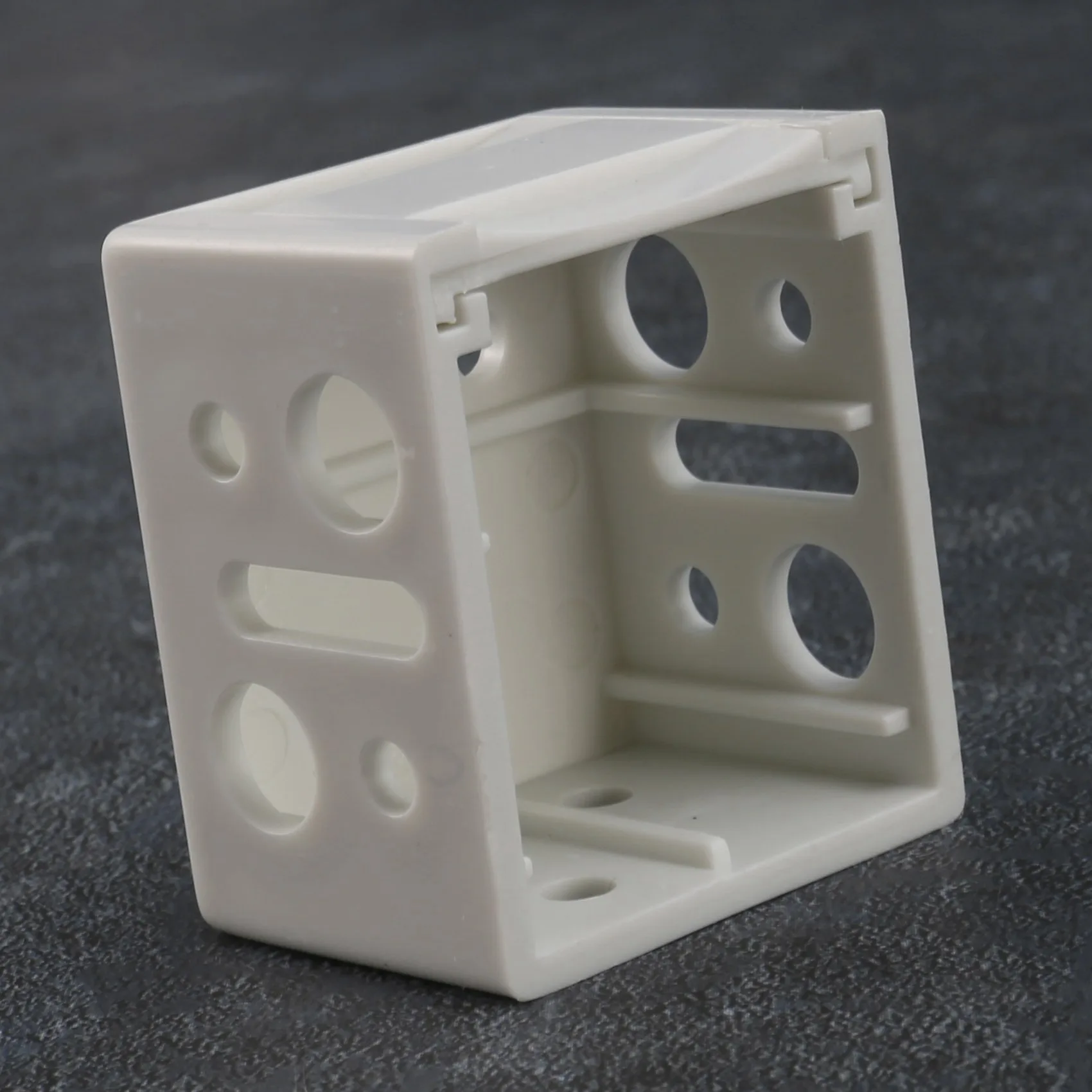 A69E1 Inch Blind Brackets White Profile Box Mounting Bracket Window Blinds Headrail Bracket (16)