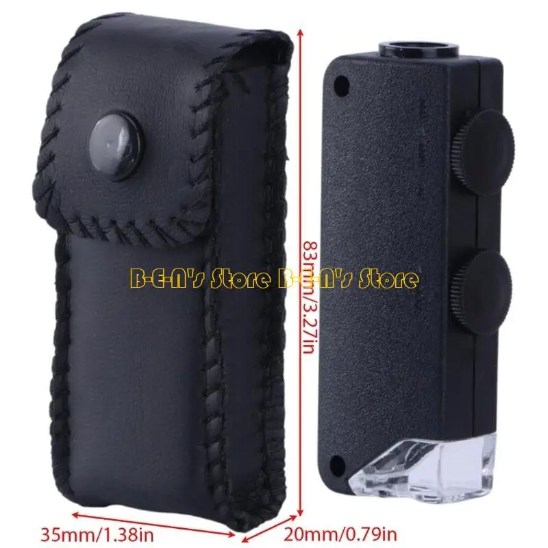 Y1ad Mini Handheld 60x-100x Microscopio bolsillo Lupe
