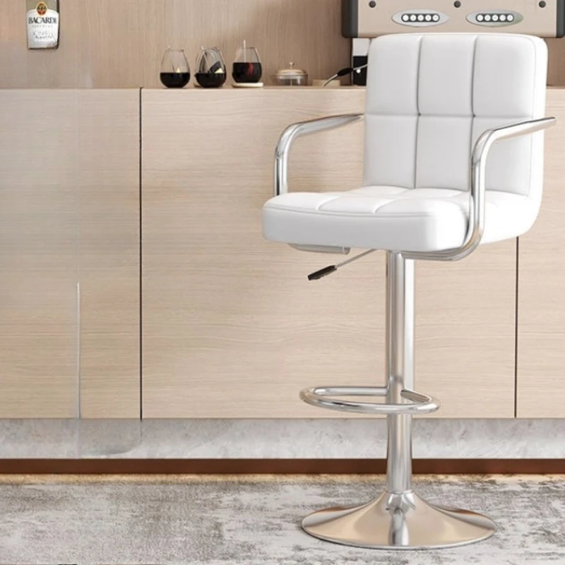 Home Modern bar chair with backrest Reception kitchen counter Bar chair Simple high cadeira para ilha de cozinha furniture