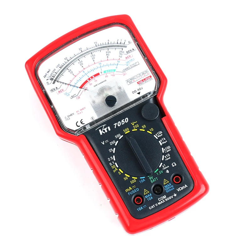 KT7050 High Precision High Sensitivity Pointer Multimeter Ohm Test Meter Analog Multimeter EN61010-1 CAT II 600V