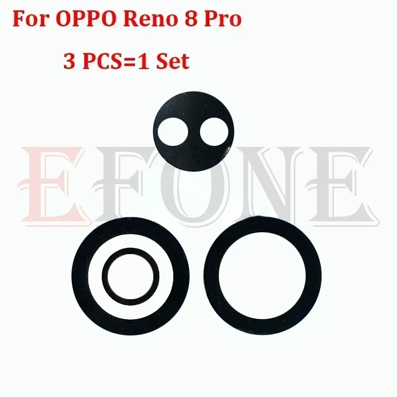 غطاء عدسة الكاميرا الخلفية الخلفية مع ملصق ، لاصق ، أوبو رينو 8 ، 8 برو ، 1-10 مجموعة #1