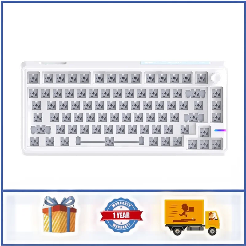 NEW ZUOYA LS02 Gamer Keyboard Kit Hot-Swap 3Mode USB/2.4G/Bluetooth Wireless Keyboard RGB Backlit Gasket Structure