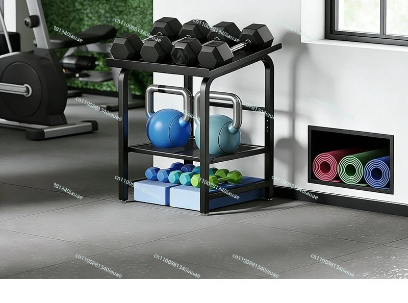 Floor-to-ceiling Dual-channel Dumbbell Rack Gym Equipment Storage Rack Load-bearing Dumbbell Rack