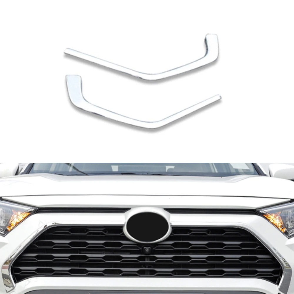 

ABS Car Front Bumper Grille Grill Moulding Strips Cover Trim For Toyota RAV4 RAV 4 XA50 Hybrid 2019 2020 2021 2022