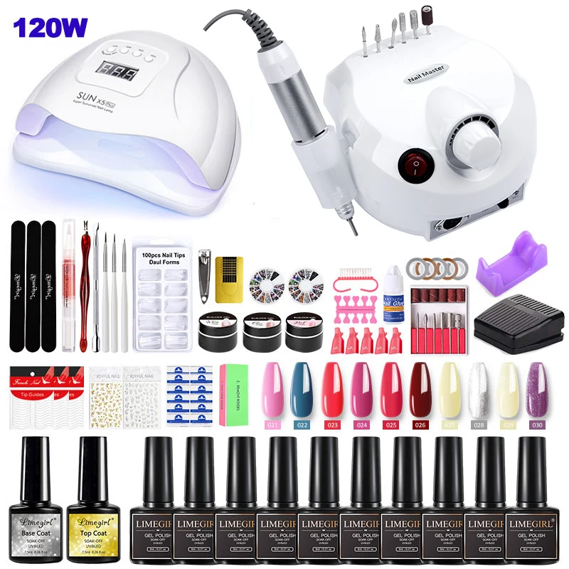 Manicure Set with LED Nail Dryer Nail Set Electric Nail Drill Kit Nail Gel Polish Kit Tools Set For Nail Art Beginner