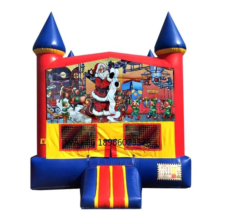 

Top Selling Bounce House Outdoor Fun PVC Commercial Inflatable Castle Durable Air Moonwalk Jumper Theme Banners with Blower