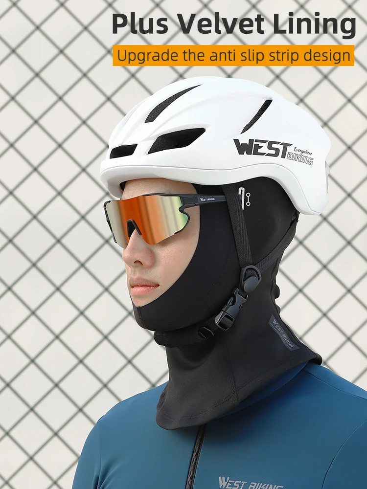 AliExpress West Biking WEST BIKING Winter Cycling Headgear Fleece Warm Full Face Mask Windproof Cycling Cap Bike Helmet Liner MTB Road Bike Accessories