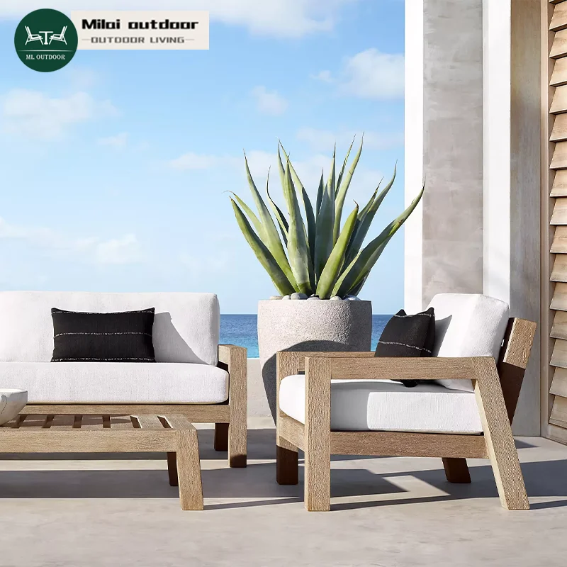 

Foshan Makes High-quality Outdoor Teak Sofa Outdoor Garden Courtyard Combination Sofa