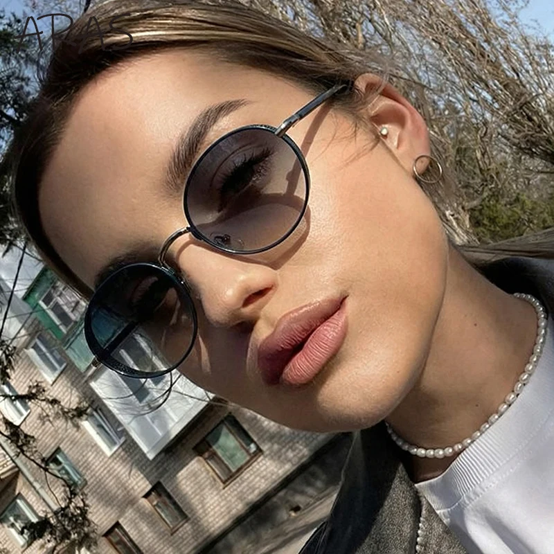 

Round Steampunk Sunglasses Women Vintage Gothic Oval Metal Frame Sun Glasses Female Luxury Designer Streetwear Festival Shades