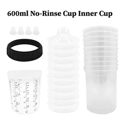 600ml Pneumatic Spray Gun Disposable No-Wash Cup Inner Cup Set 15Pcs 26Pcs 50Pcs 70Pcs