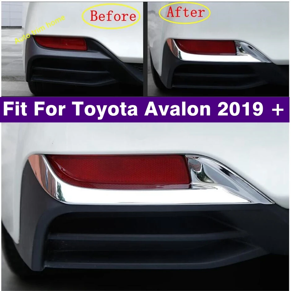 ABS Chrome Rear Tail Fog Lights Foglight Lamps Eyebrow Decoral Strips Cover Trim For Toyota Avalon 2019 - 2023 Car Accessories