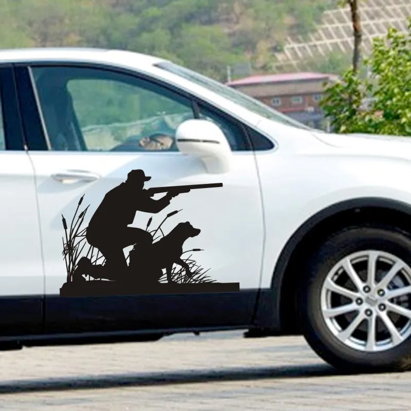 Hunt Dog Decal Hunting Sticker Hollow Sticker Hunter Car Window Vinyl Decal Funny Poster