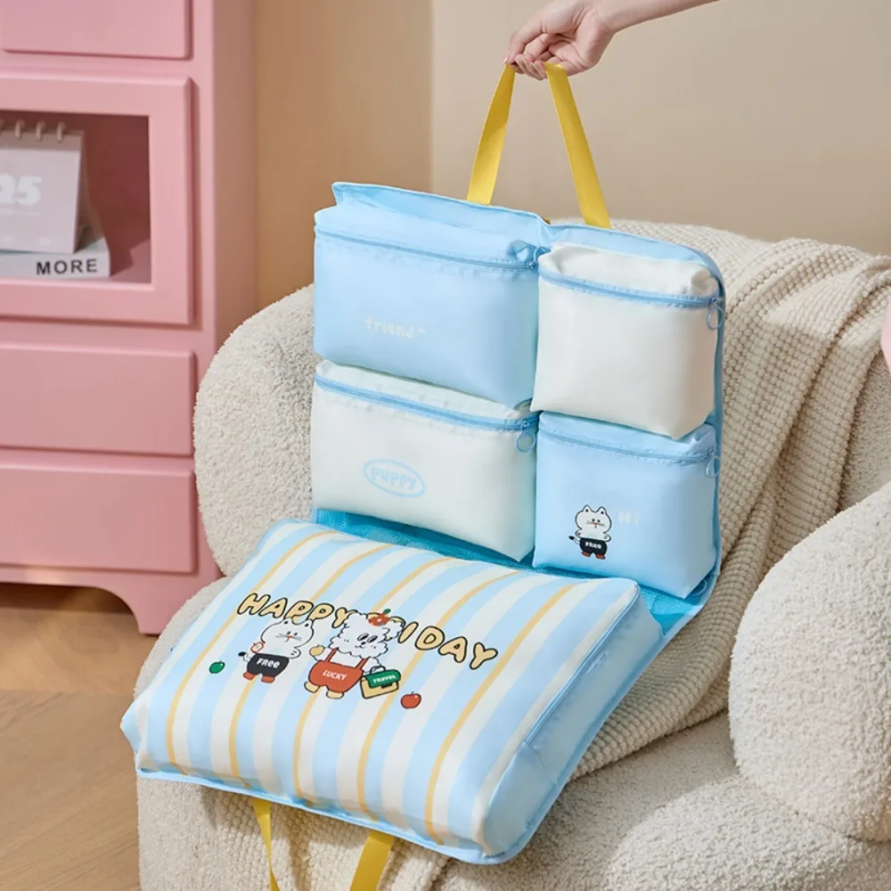 

Простая подвесная сумка для хранения с героями мультфильмов, легкая сумка для стирки одежды большой емкости, складная сумка для багажа, дорожная сумка