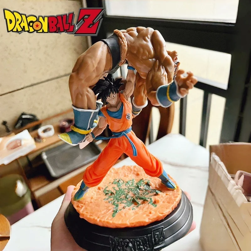 Hot Sale 23cm Dragon Ball Figures Sun Goku Figures Goku Lifts Up Nappa Figurin Pvc Statue Anime Model Collection Decoration Toys