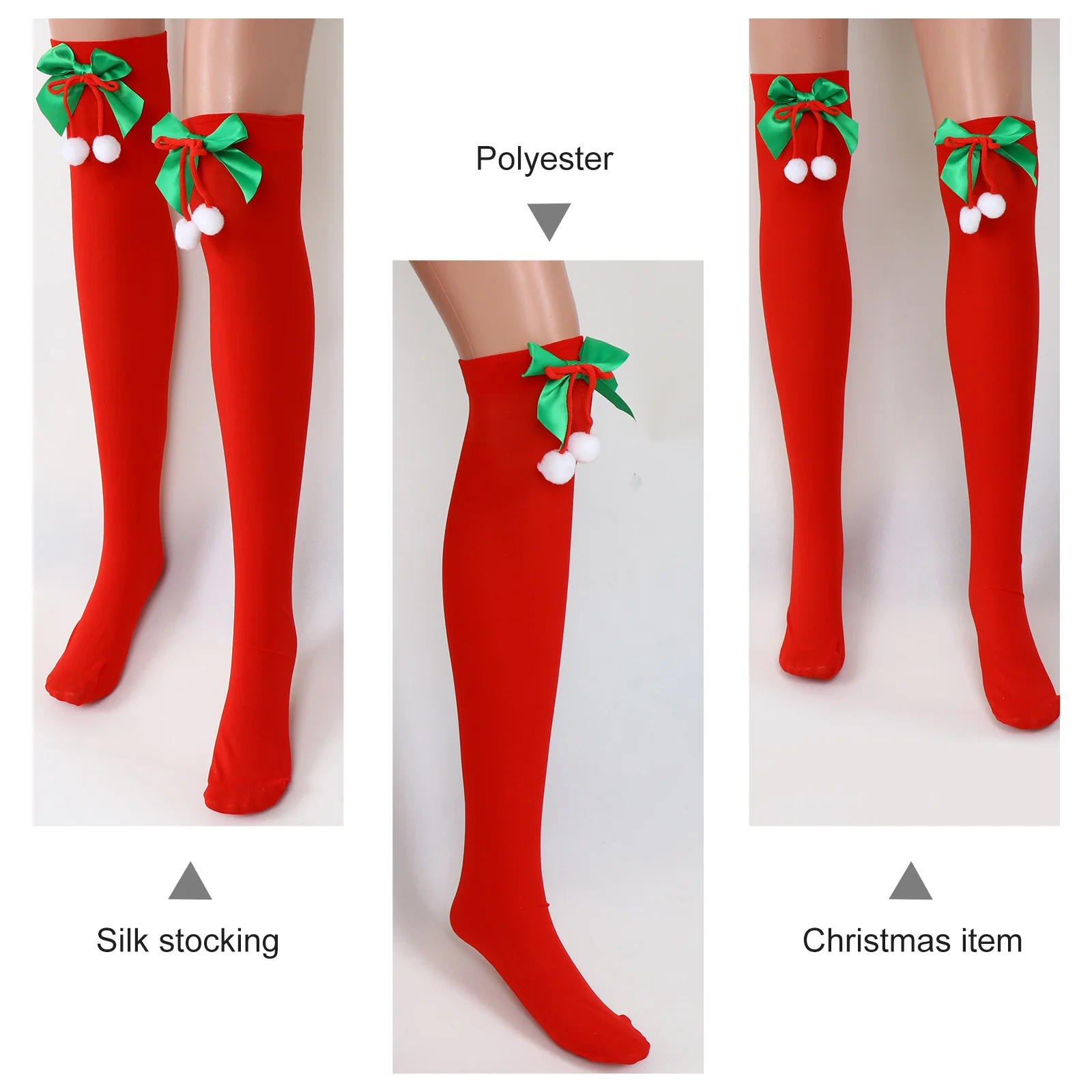 Girls Socks Christmas Stockings Costumes Compression Warm Women's Bathroom Decorations