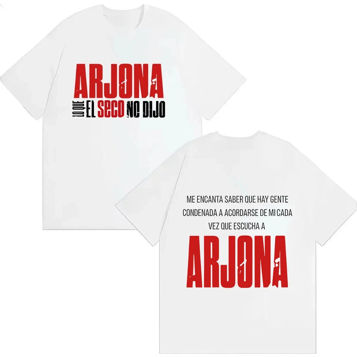 Camiseta gótica de verano de la cantante Ricardo Arjona para hombre y mujer, camiseta con cuello redondo para fans de la música 2026, ropa informal cómoda de los 90, talla grande, unisex