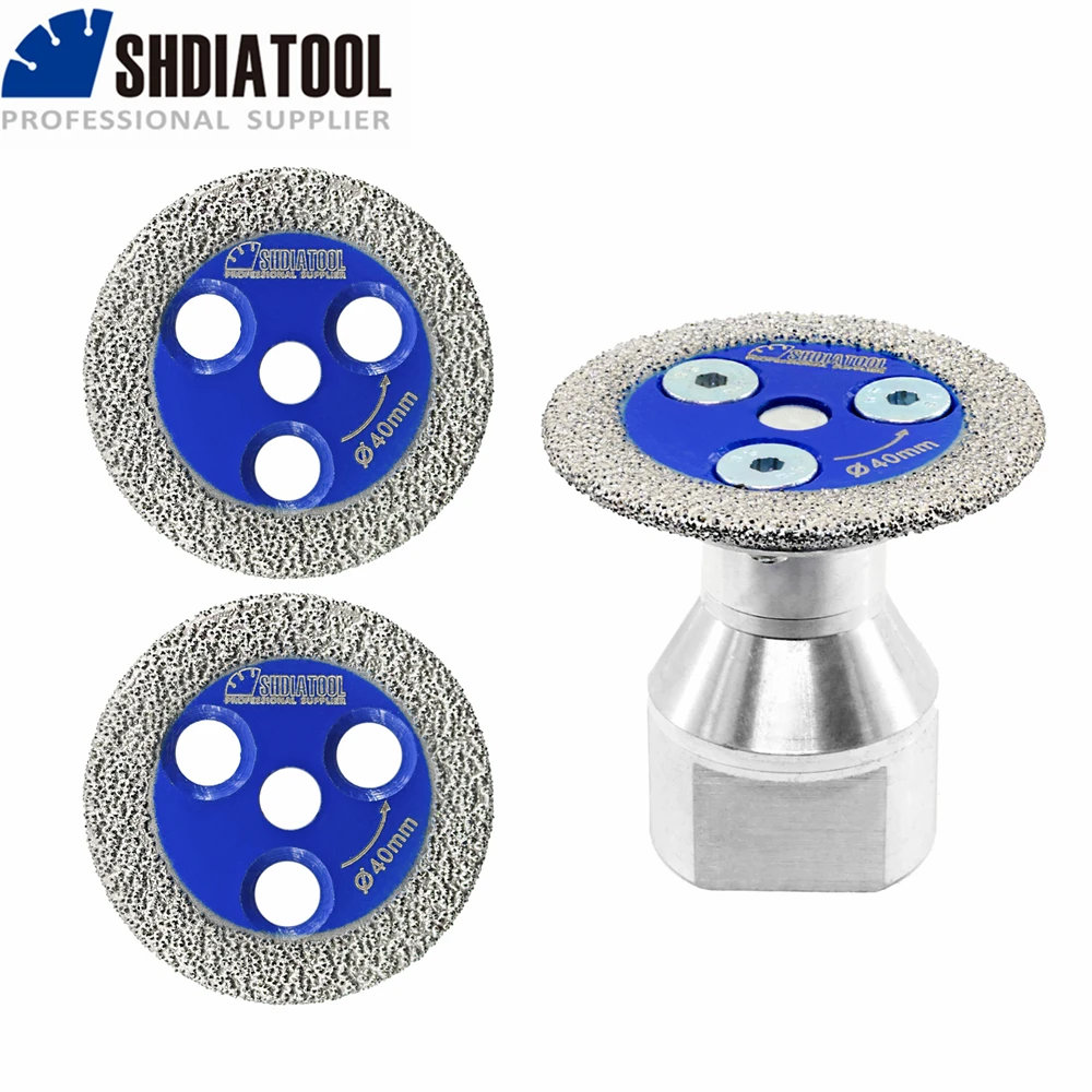 SHDIATOOL Diamond Vacuum Brazed Engraving Saw Carving Blade Removable M14 Flange Mini Grinding Disc Concrete Ceramic Tile Cutter