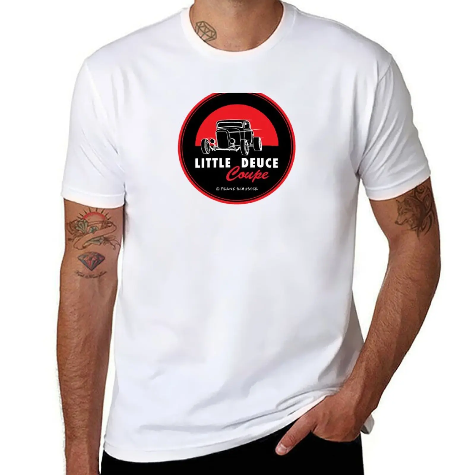 

Little Deuce Coupe Round Decal T-Shirt t shirt for man 100 percent cotton t shirts designer T-Shirt