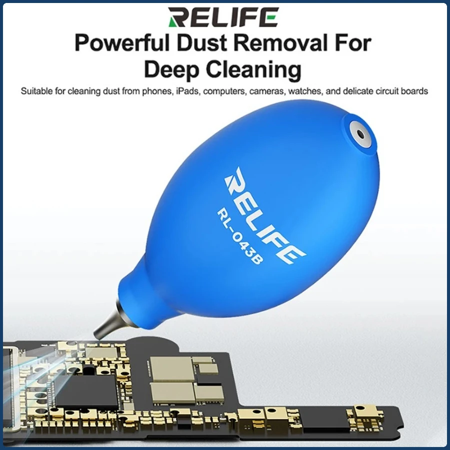 RELIFE RL-043B Dust Blower Powerful Airflow Cleaning Tool for Phone Repair Camera Lens Computer Keyboard Dust Removal Tool