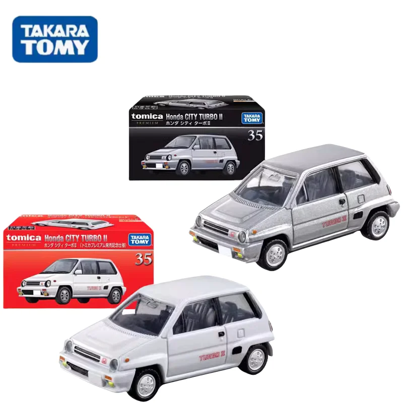 TAKARA TOMY-Modèle de simulation en alliage moulé sous pression Honda City, boîte noire TP35, collection de jouets décoratifs pour enfants, cadeaux pour enfants