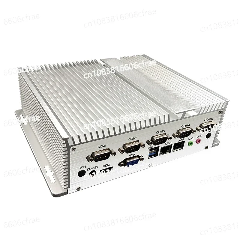 Intelligent Fanless Industrial Computer Dual Network 6 Serial Port All Aluminum Shell Visual Inspection Industrial Host