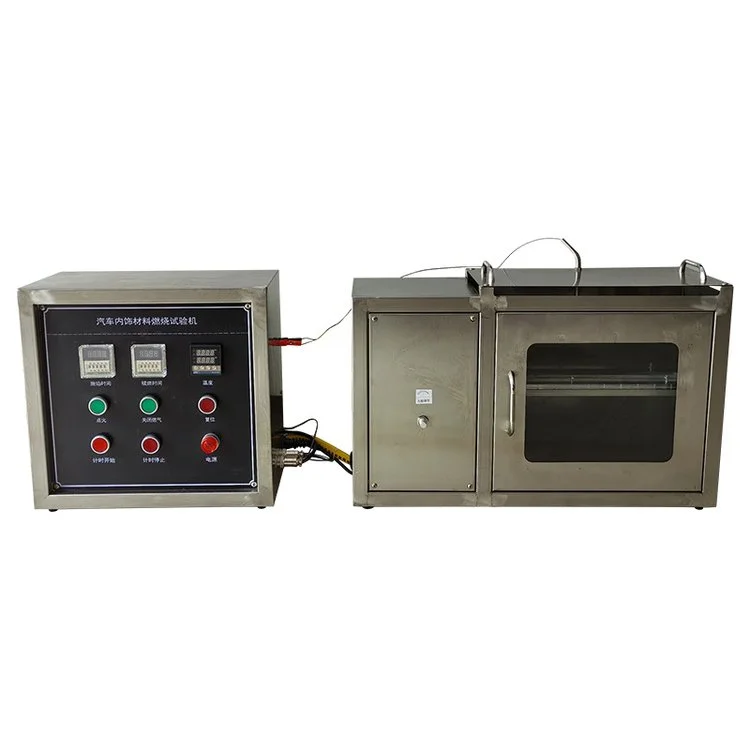 Electronics-controlled Fume Hood With Horizontal Flammability Tester For Road Vehicles Interior Materials