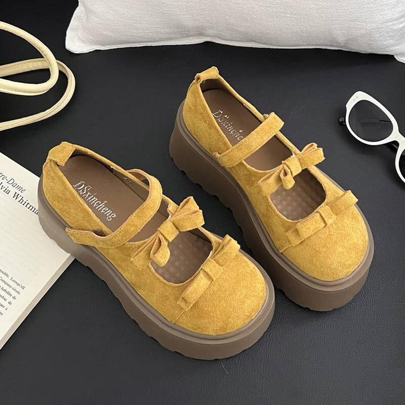 

Bow Women Flats Loafers Shoes Platform Mary Janes Woman Shoes 2025 Autumn Sport Sneakers New Comfort Dress Mujer De Sandalias