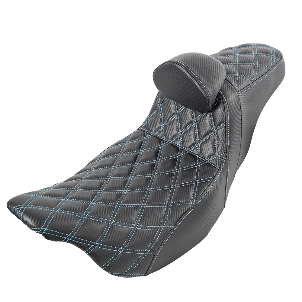 

Motorcycle Parts Red Two-step Seat with Small Backrest Pad One-Piece Seat For Touring Road King Street Glide Electra Glide 08-23