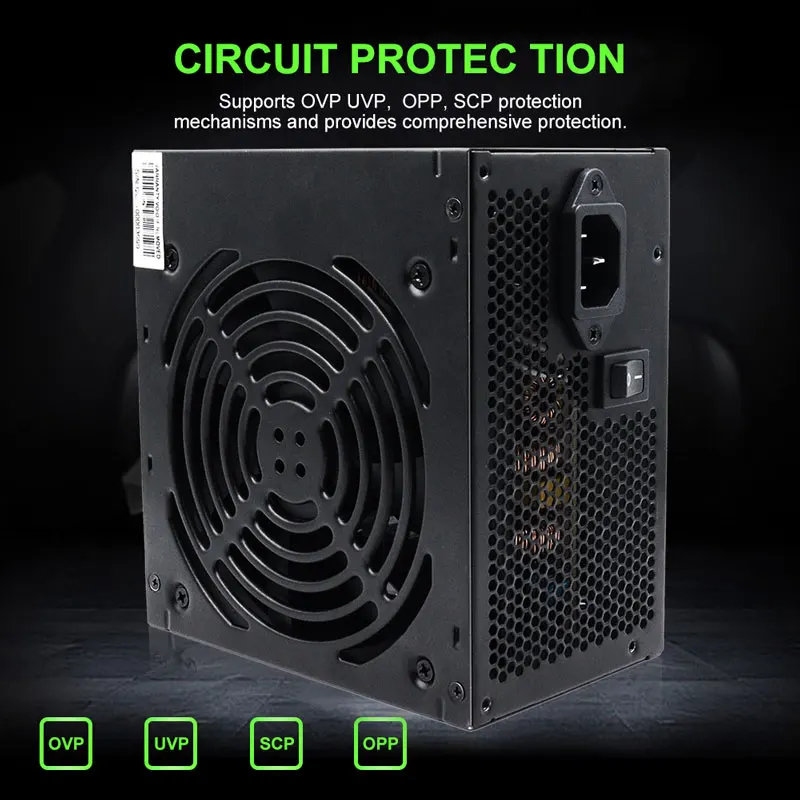 Hot Selling Rated Power  650 Watts PC PSU Power Supply Unit 110V 220V ATX with Stock Status