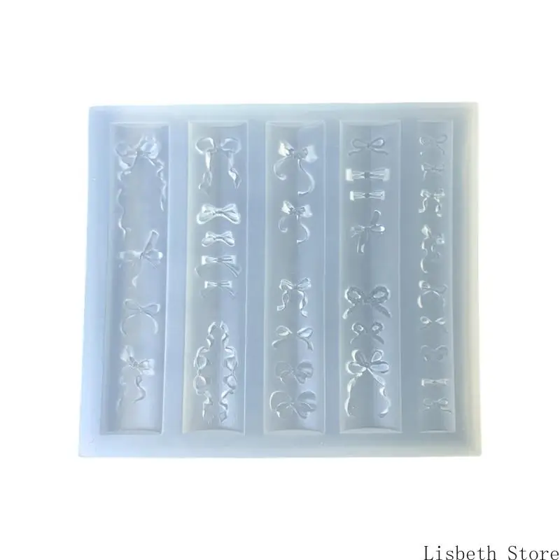 

124A Artistic Silicone Stamp Tool With 5D Embossed Designs Long Lasting Wear Resistance Reusable Art Bowknot Template