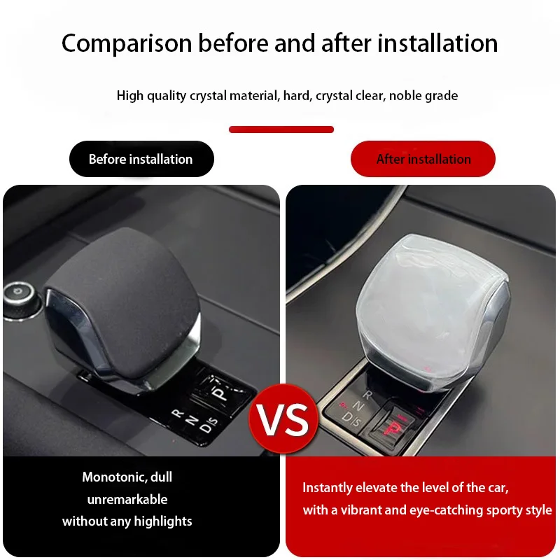 غطاء مقبض ذراع ناقل الحركة مصنوع من السيراميك الحقيقي لسيارة لاند روفر رينج روفر فوغ 2023 + غطاء مقبض ناقل الحركة للرأس #3