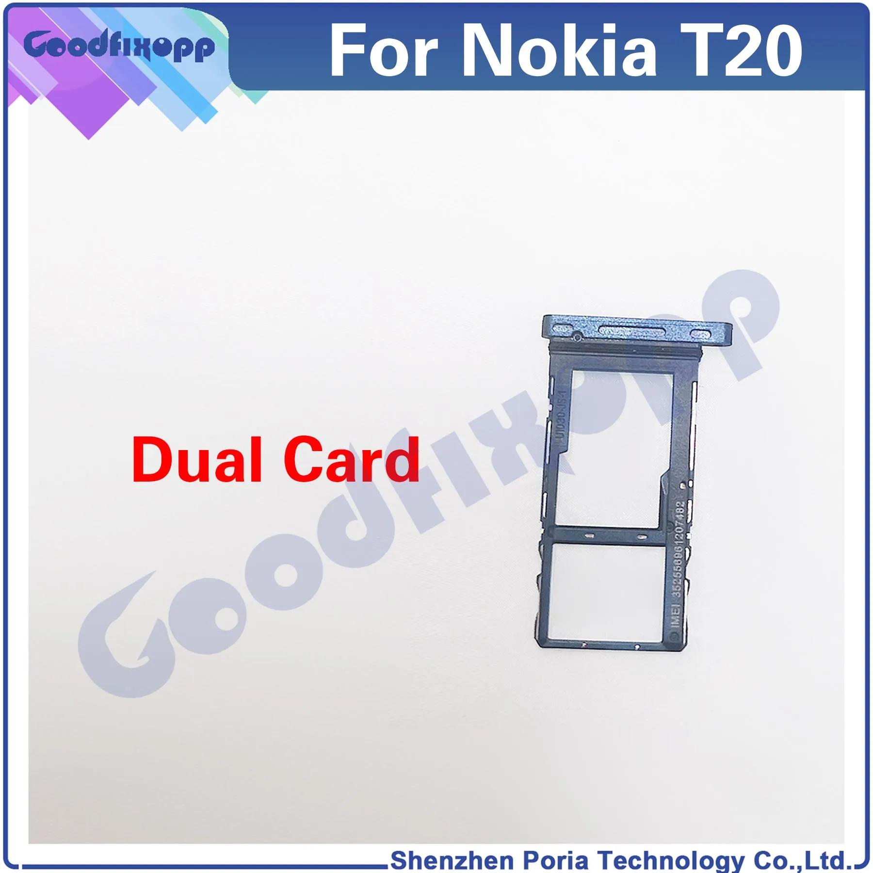 For Nokia T20 TA-1397 TA-1394 TA-1392 SIM Card Tray Slot Holder Adapter Socket Parts Sim Tray Holder Repair Parts Replacement