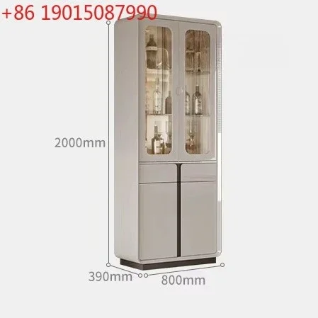 

Винный шкаф N Nordic Cream Style из массива дерева, маленький, для дома, минималистичный, витринный