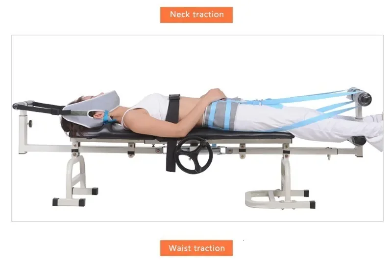 Neck Traction Device Lumbar Traction Bed Waist Back Cervical Traction Massage Bed Firm Machine Adjustable Belt Medical Equipment