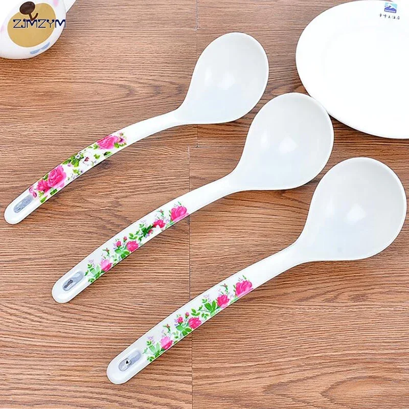 Long Handle Soup Ladle, Eco-Friendly, Dinner Spoon for Restaurant, Porridge Scoop, Kitchen Accessories