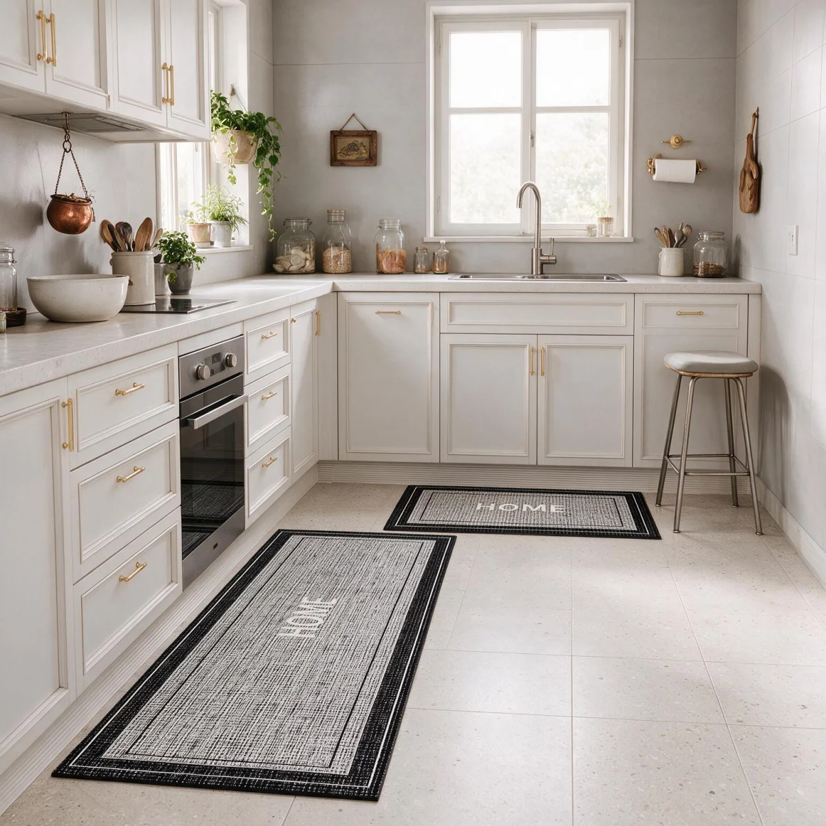 Long Rectangular Floor Mat for Kitchen, Diatom Mud Absorbent Rug for Bathroom, Toilet, Entryway and Dining Room, Thickened Design with Durable Non-Slip Rubber Backing