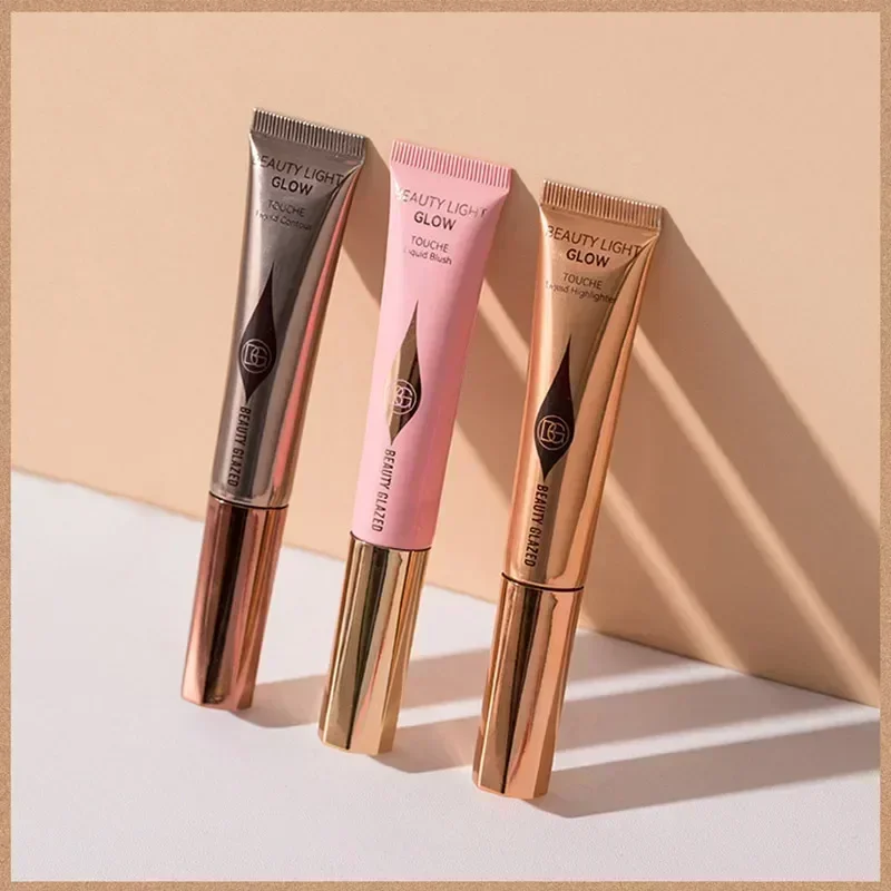Stylo surligneur fard à joues liquide, éclat fin perle 256, éclaircissant naturellement, multi-usage, teinte pour les yeux, fard à joues pêche, maquillage