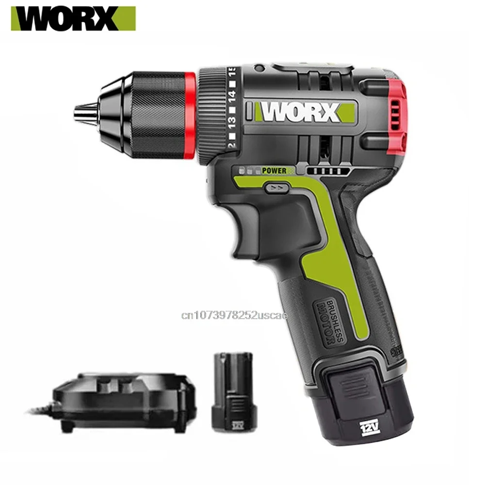 WORX WU130X Cordless Electric screwdriver Drill 12V 40Nm Brushless Motor for Home Improvement Carpentry Metalworking