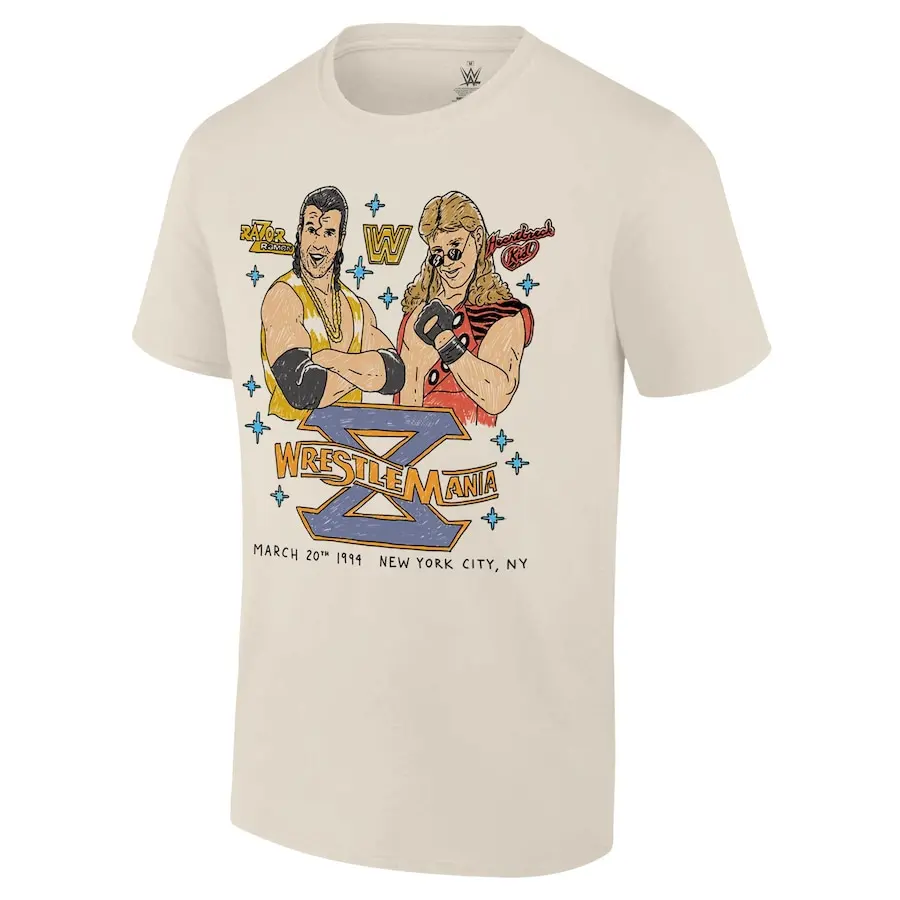Men\'sCream X Razor Ramon vs. Shawn Michaels T-Shirt