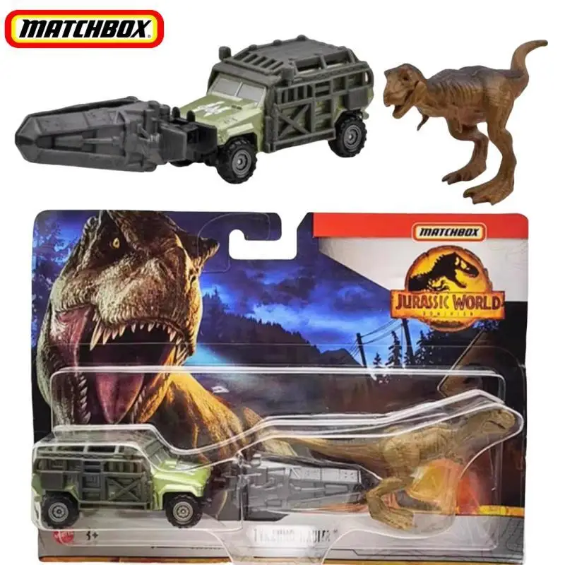 Caja De cerillas Original para niños, Jurassic World Dominion Transportador Garra De Estegossauro Tyranno Benz, modelo De vehículo, juguetes, regalos