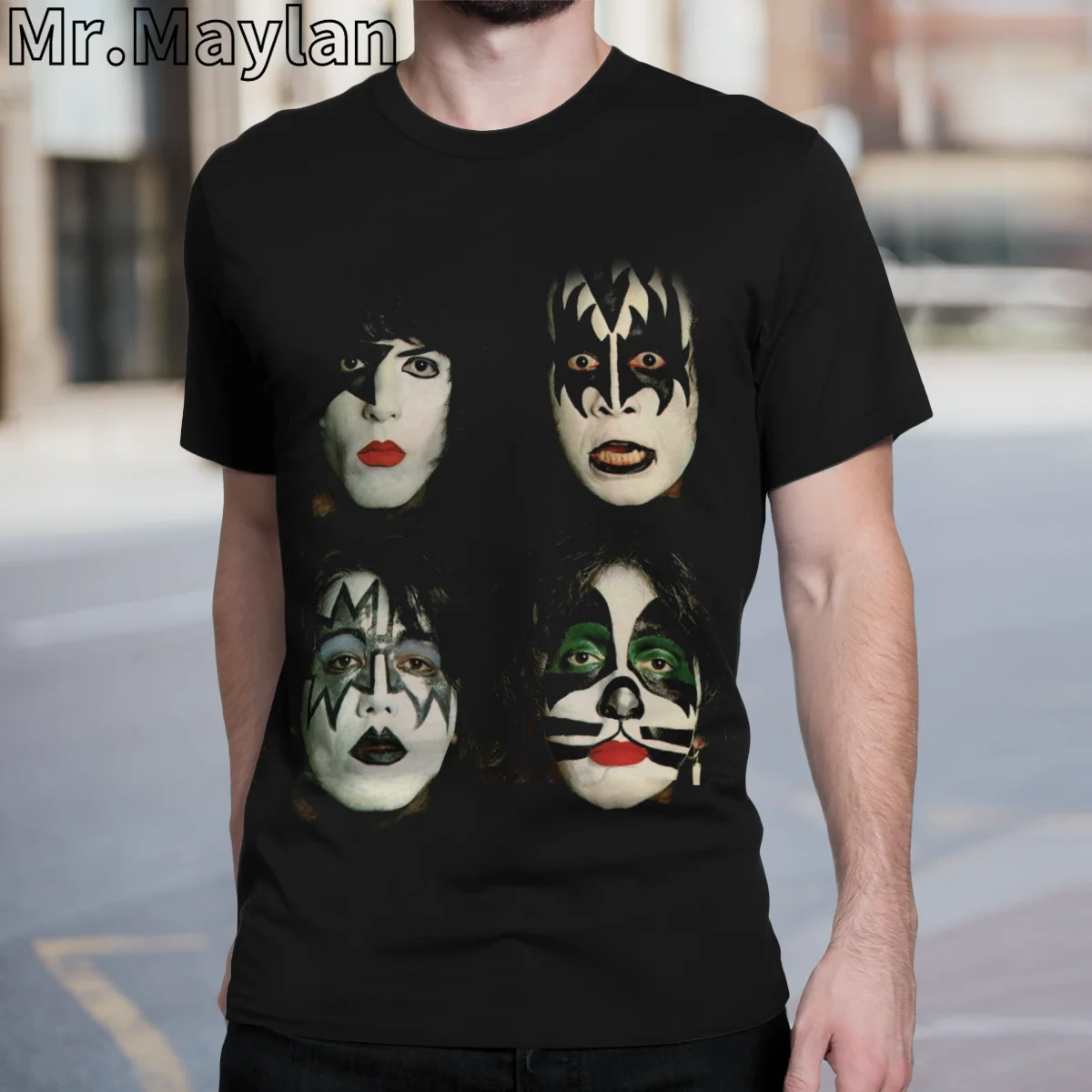 Rock Kiss Band Tshir 3d gedruckt T-Shirt für Männer/Frauen neues Design Streetwear T-Shirts homme übergroße T-Shirt 5xl 6xl Tops f02